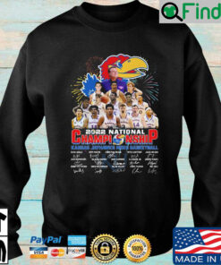 2022 national championship Kansas Jayhawks mens basketball signatures Sweatshirt