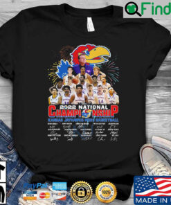 2022 national championship Kansas Jayhawks mens basketball signatures t shirt