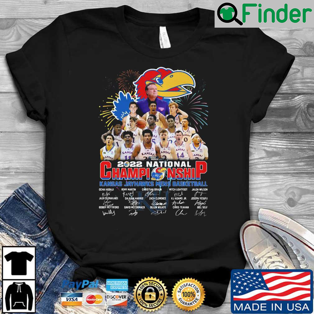 2022 national championship Kansas Jayhawks mens basketball signatures t shirt 2022 national championship Kansas Jayhawks mens basketball signatures t shirt