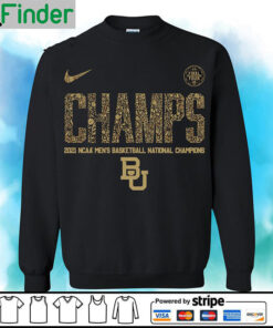 Baylor Bears Nike Champs 2021 NCAA Mens Basketball National Champions Final Four Long Sleeve