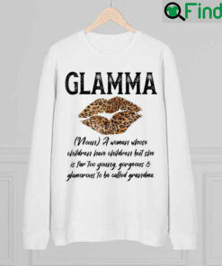 Glamma Leopard Lips Kiss Glam Ma Description Mothers Day Sweatshirt