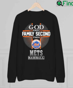 God First Family Second Then Mets Basketball Cross 2022 Sweatshirt