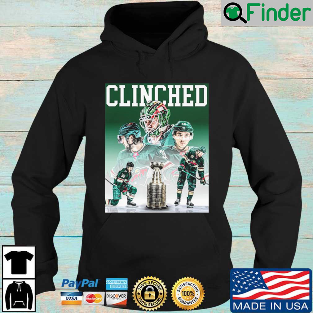 Minnesota Wild Trophy 2022 Clinched Stanley Cup Playoffs Hoodie Minnesota Wild Trophy 2022 Clinched Stanley Cup Playoffs Hoodie