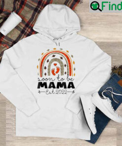 Soon To Be Mama Est 2022 Mothers Day Leopard Rainbow Hoodie