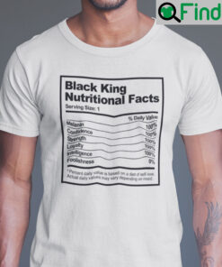 Black King Nutrition Facts Unisex T Shirts