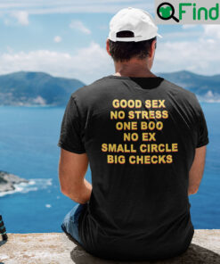 Good Sex No Stress One Boo No Ex Small Circle Big Checks Shirts