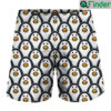 Cute Penguin Face Pattern Print MenS Short