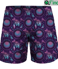 Purple And Teal Dream Catcher Print MenS Short