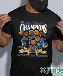 black shirt Golden State Warriors Fanatics Branded 2022 NBA Finals Champions Caricature T Shirt