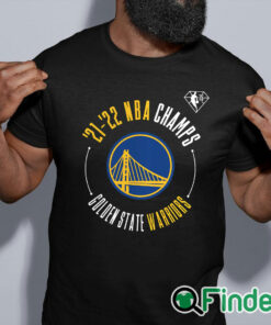 black shirt Golden State Warriors Fanatics Branded 2022 NBA Finals Champions Drive List Roster T Shirt