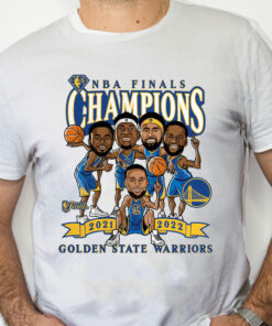 white Shirt Golden State Warriors Fanatics Branded 2022 NBA Finals Champions Caricature T Shirt
