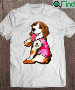Dog I Love Mom Tattoo Beagle Dog Lover Women Gifts Dog Mom Shirt