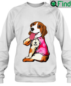Dog I Love Mom Tattoo Beagle Dog Lover Women Gifts Dog Mom Sweatshirt