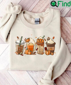 Fall Coffee Cute Halloween Pumpkin Latte Drink Cup Shirt