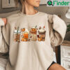 Fall Coffee Cute Halloween Pumpkin Latte Drink Cup Sweatshirt