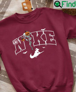 Halloween Skeleton Pumpkin Vintage Nike Stick Sweatshirt