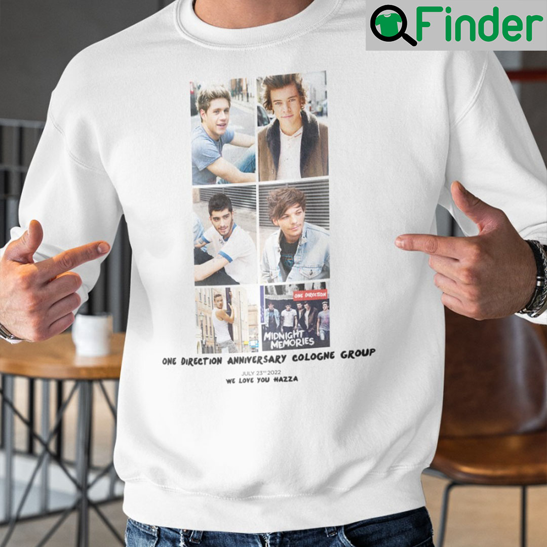 One Direction Anniversary Cologne Group We Love You Hazza Shirt One Direction Anniversary Cologne Group We Love You Hazza Shirt