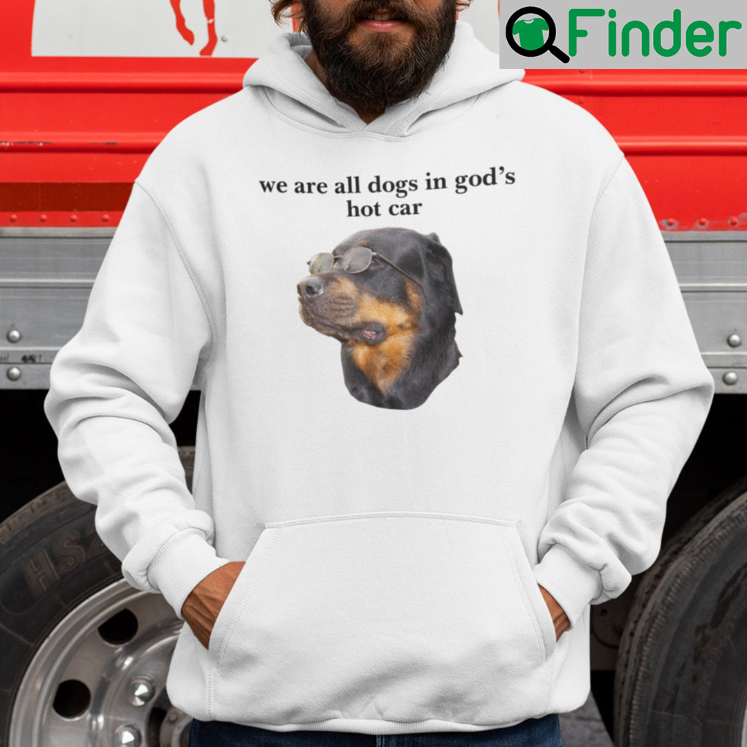 We Are All Dogs In Gods Hot Car Hoodie We Are All Dogs In Gods Hot Car Hoodie