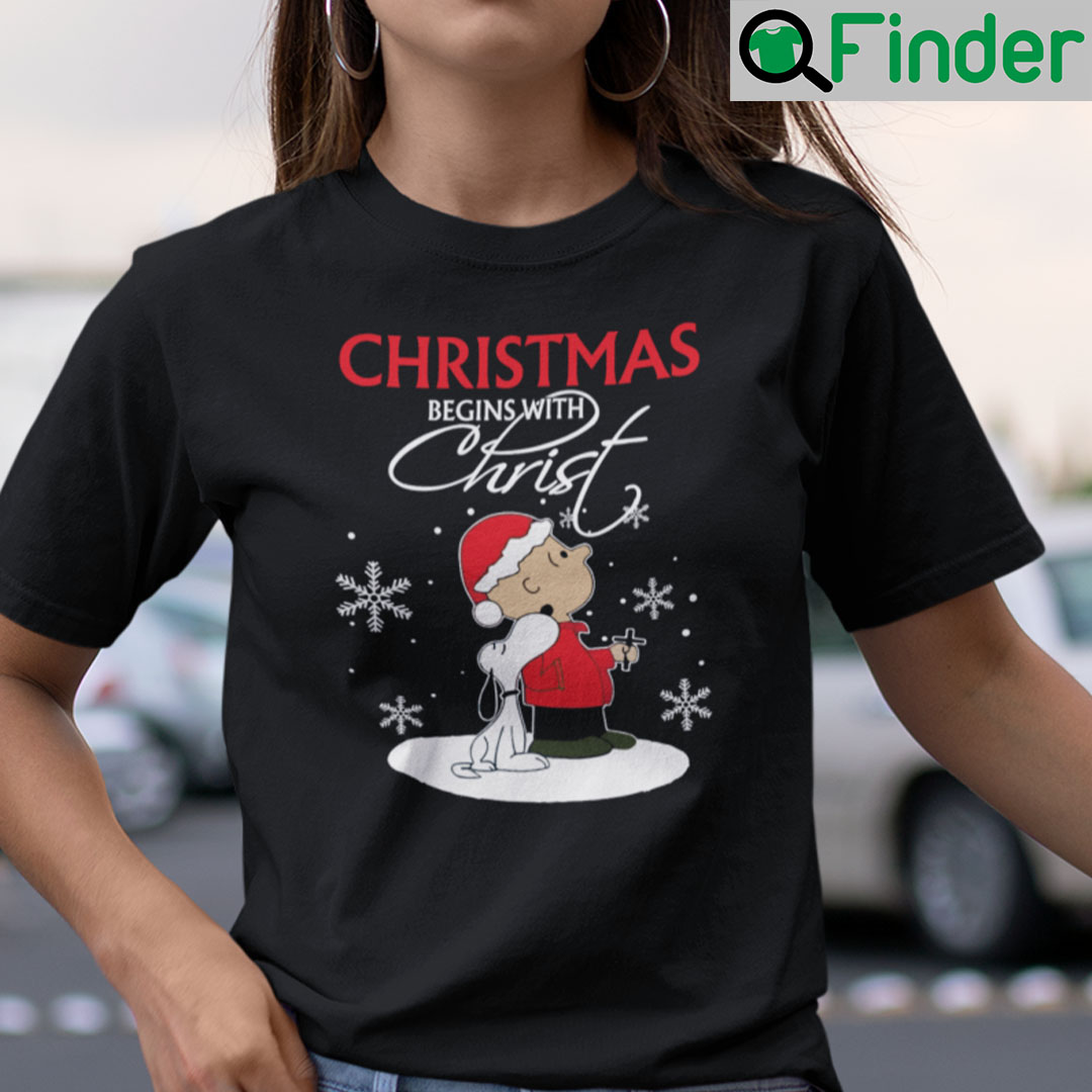 Charlie Brown Christmas Shirt Christmas Begins With Christ Charlie Brown Christmas Shirt Christmas Begins With Christ