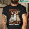 Jesus Is My Savior Cats Are My Therapy T Shirt