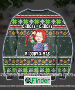 Chucky Chucky Bloody X Mas Ugly Christmas Sweatshirt Sweater LIMITED EDITION