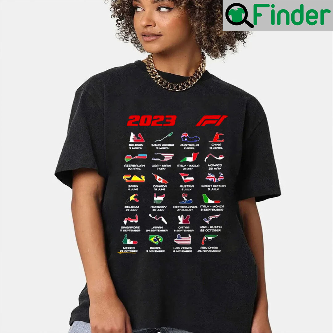 Formula 1 Calendar 2023 F1 Shirt Formula 1 Calendar 2023 F1 Shirt