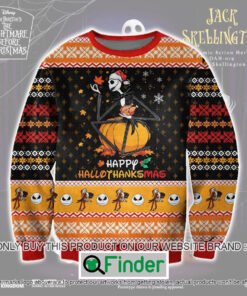 Happy Hallothanksmas Ugly Christmas Sweater Sweatshirt LIMITED EDITION