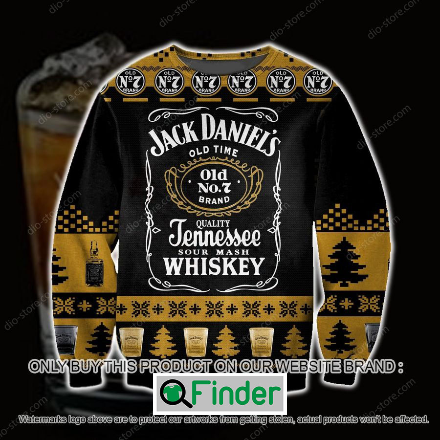 Jack DanielS Tennessee Whiskey Black Yellow Knitted Wool Sweater – LIMITED EDITION Jack DanielS Tennessee Whiskey Black Yellow Knitted Wool Sweater – LIMITED EDITION