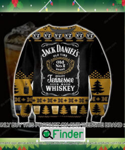 Jack DanielS Tennessee Whiskey Black Yellow Knitted Wool Sweater Sweatshirt – LIMITED EDITION