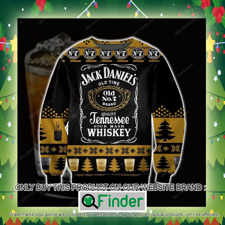Jack DanielS Tennessee Whiskey Black Yellow Knitted Wool Sweater Sweatshirt – LIMITED EDITION Jack DanielS Tennessee Whiskey Black Yellow Knitted Wool Sweater Sweatshirt – LIMITED EDITION