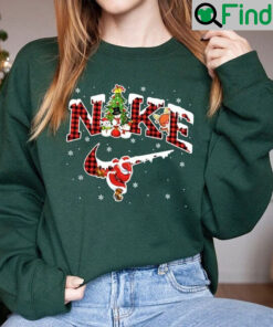 Christmas Buffalo Plaid Nike Santa Sweatshirt