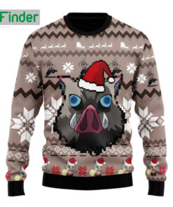 Demon Slayer Hashibira Inosuke Ugly Christmas Sweater