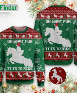 Horse Riding Oh What Fun It Is To Ride Ugly Christmas Sweater