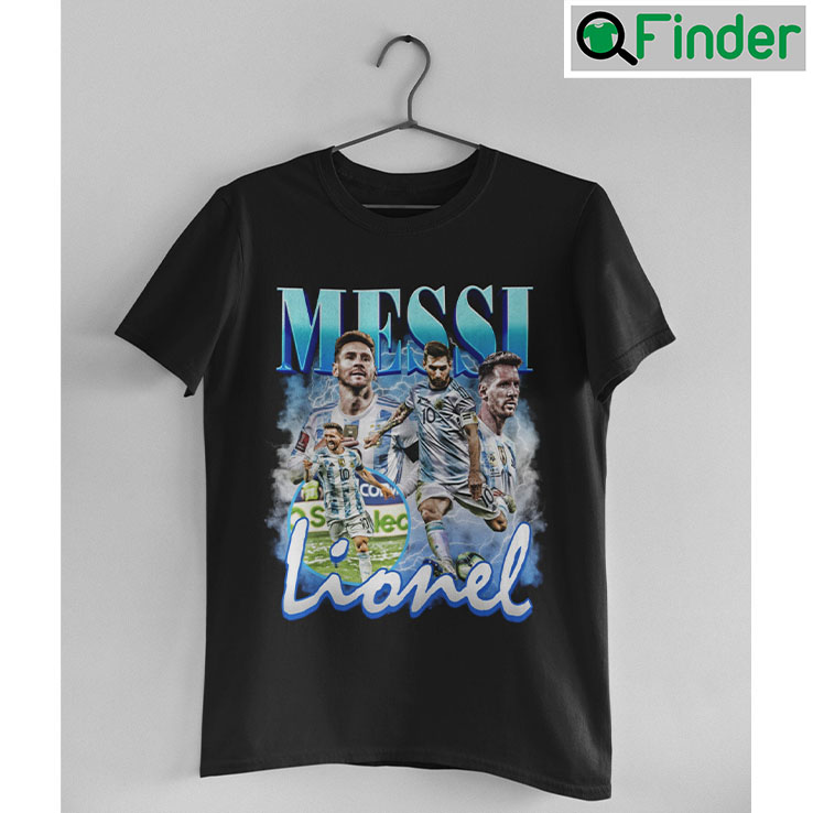 Lionel Messi Vintage Bootleg World Cup 2022 Football Player Shirt Lionel Messi Vintage Bootleg World Cup 2022 Football Player Shirt