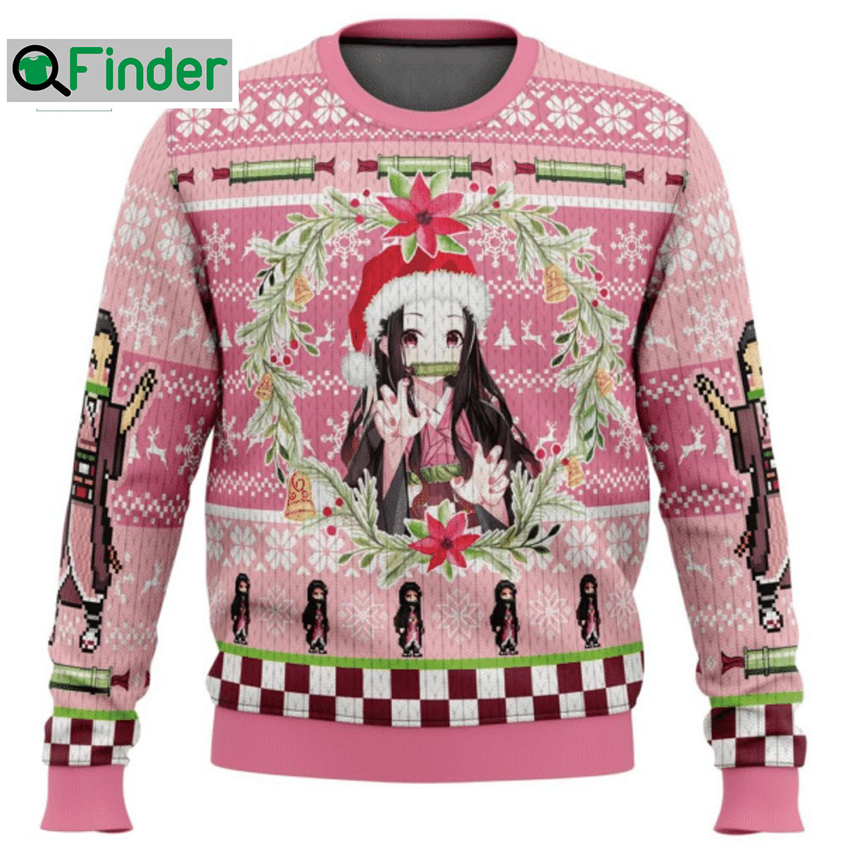 Nezuko Kamado Demon Slayer Ugly Christmas Sweater Hoodie Nezuko Kamado Demon Slayer Ugly Christmas Sweater Hoodie