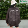 2022 I Love You In Taylor Swift Lyrics Hoodie