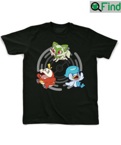Gen 9 starters Shirt – Pokemon inspired pokemon scarlet pokemon violet Sprigatito Fuecoco Quaxly