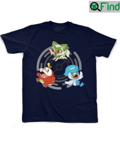 Gen 9 starters Unisex Shirt – Pokemon inspired pokemon scarlet pokemon violet Sprigatito Fuecoco Quaxly