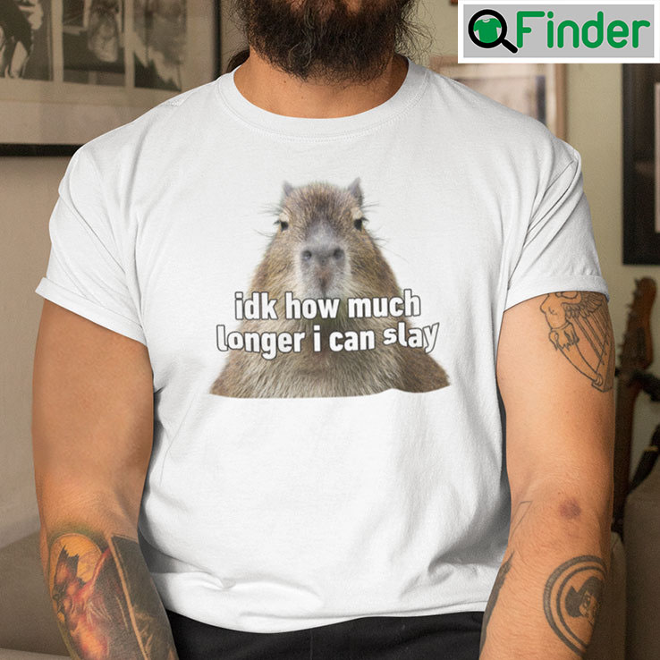 Idk How Much Longer I Can Slay Shirt Capybara Sarcastic Dank Meme Idk How Much Longer I Can Slay Shirt Capybara Sarcastic Dank Meme