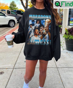 Lionel Messi Diego Maradona 90s Vintage Sweatshirt