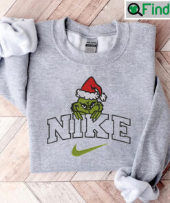 Nike Grinch Christmas Embroidered Sweatshirt Sweater