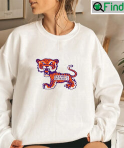 1955 Clemson Tigers Artwork Unisex Varsity Color Block Sweatshirt