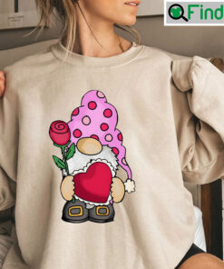 Cute Valentines Day Sweatshirt Gnome Heart