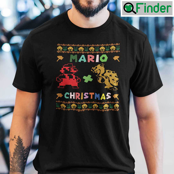 Mario Christmas T Shirt Christmas Holiday Tee Mario Christmas T Shirt Christmas Holiday Tee