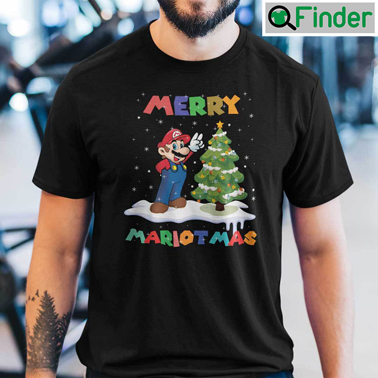 Mario Christmas T Shirt Merry Mariomas 1 Mario Christmas T Shirt Merry Mariomas 1