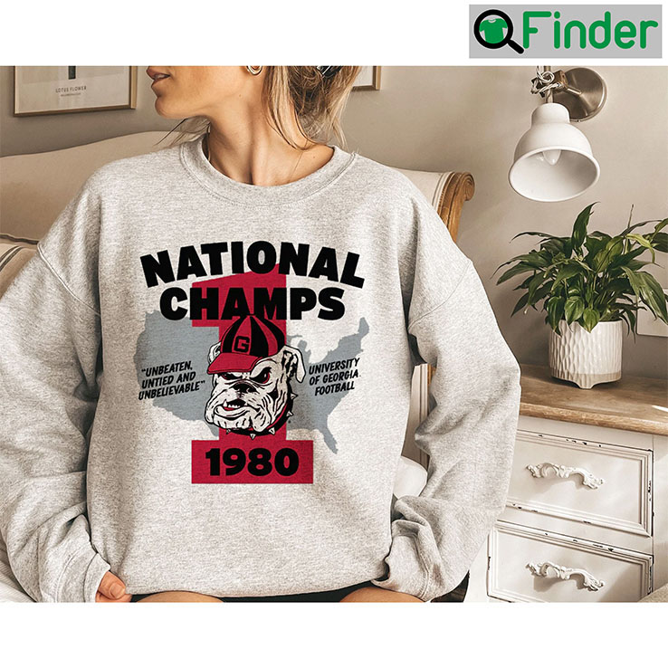 Retro Georgia Bulldogs 1980 National Champs Crewneck Sweatshirt Retro Georgia Bulldogs 1980 National Champs Crewneck Sweatshirt