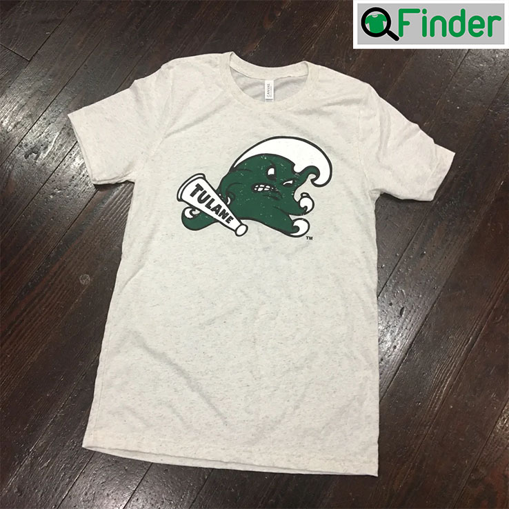 Tulane Green Angry Wave Oatmeal Triblend T shirt 2023 Tulane Green Angry Wave Oatmeal Triblend T shirt 2023