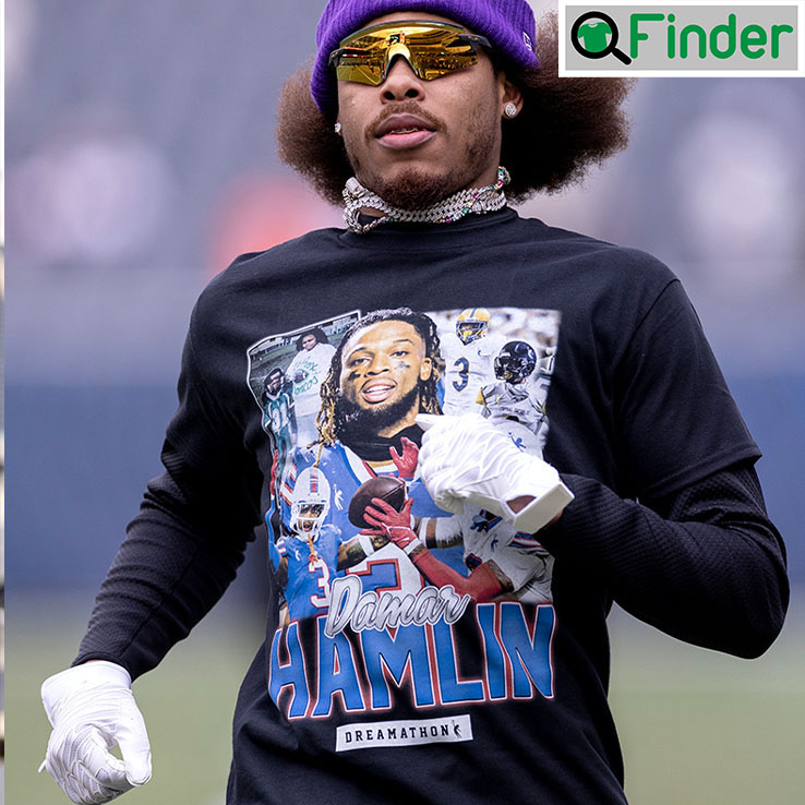 Vintage Damar Hamlin Tribute T shirt Justin Jefferson Vintage Damar Hamlin Tribute T shirt Justin Jefferson