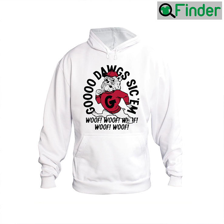 Vintage Georgia Bulldogs Go Dawgs Sicem Crewneck Hoodie Vintage Georgia Bulldogs Go Dawgs Sicem Crewneck Hoodie