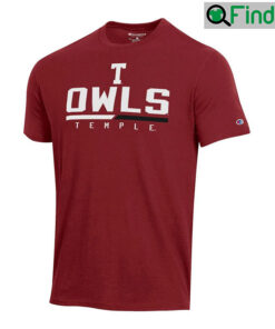Champion Temple Owls University Print T shirt Gift For Fan